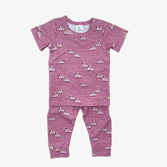 modal short sleeve pajama set || pink pelican