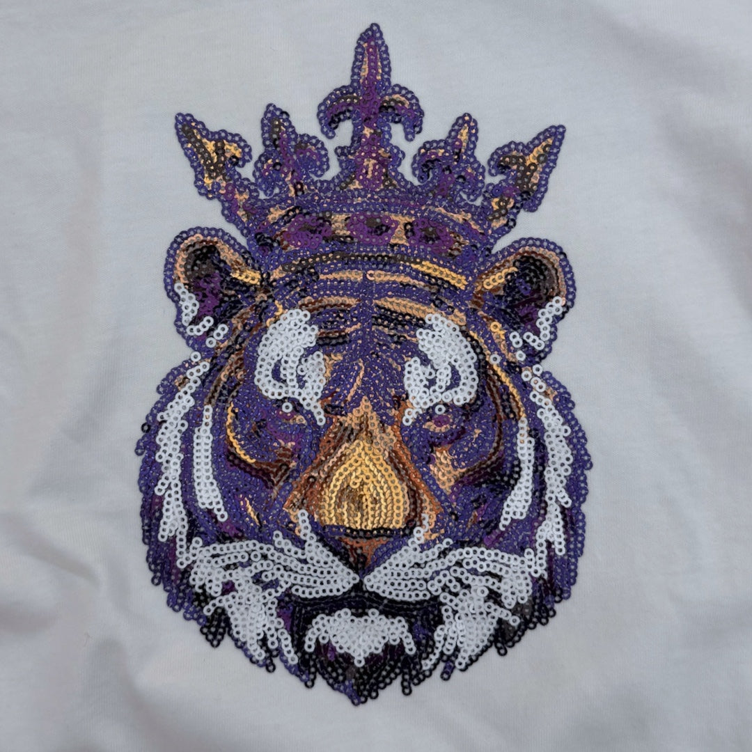 carrie sequin tee || crowned tiger (women)