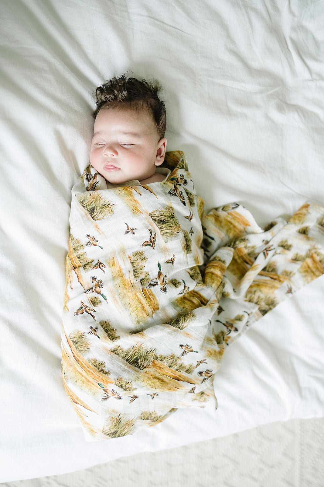 muslin swaddle || mallard meadow