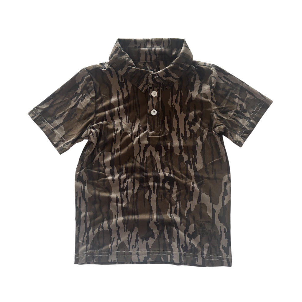 CoolShade™ scottie polo UPF 50+ || mossy oak® original bottomland (child)
