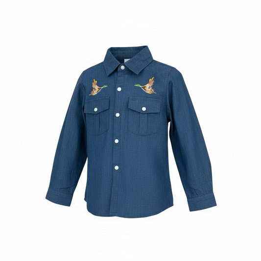 redford pearl snap || mallard denim