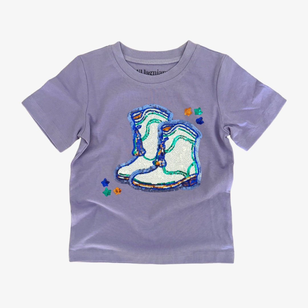 carrie sequin classic tee || mardi gras marching boot - womens