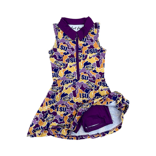 taylor performance dress UPF || LSU geaux time camo
