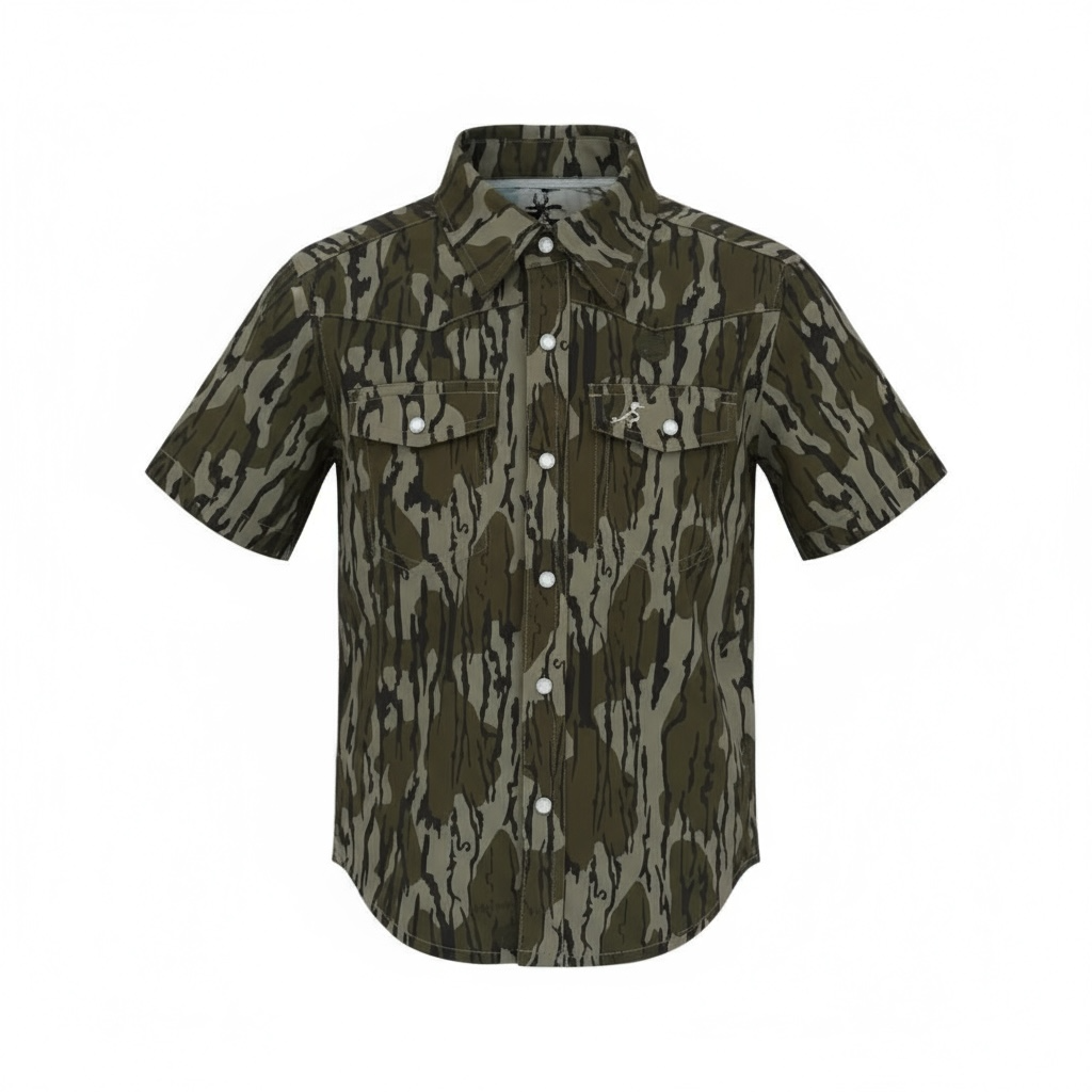 performance pearl snap || original bottomland & mallard sky (adult)