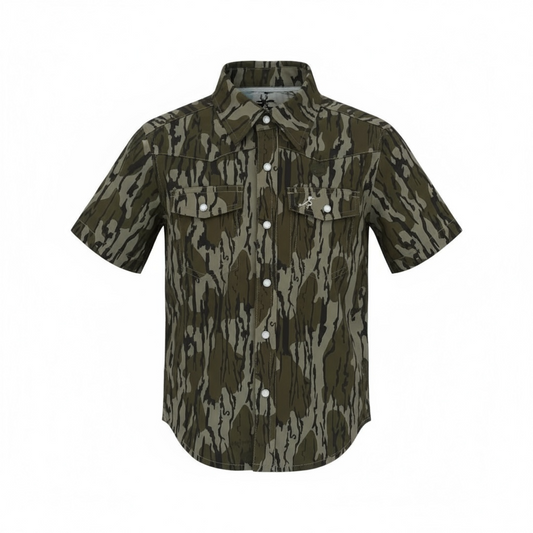 performance pearl snap || original bottomland & mallard sky (adult)