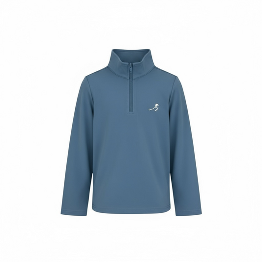 beau quarter zip UPF 50+ || lake blue