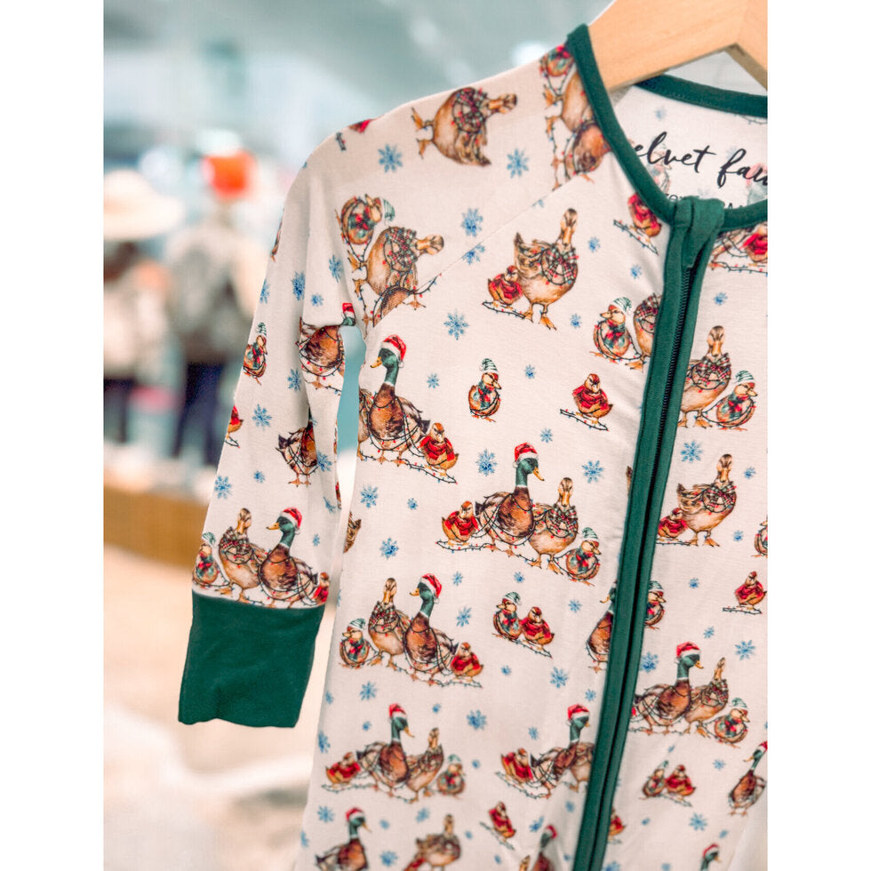 bamboo zipper pajama || merry mallards