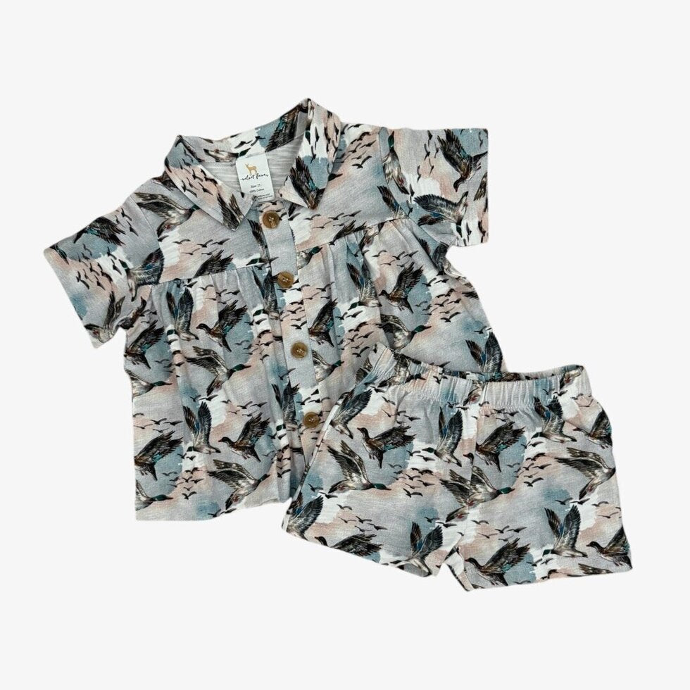 macy two piece set || mallard sky