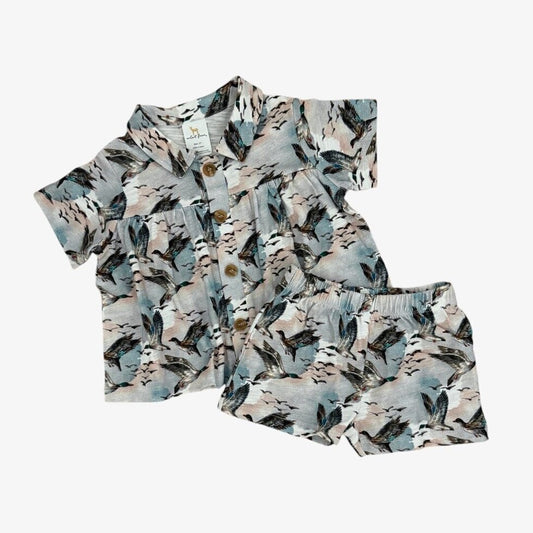 macy two piece set || mallard sky