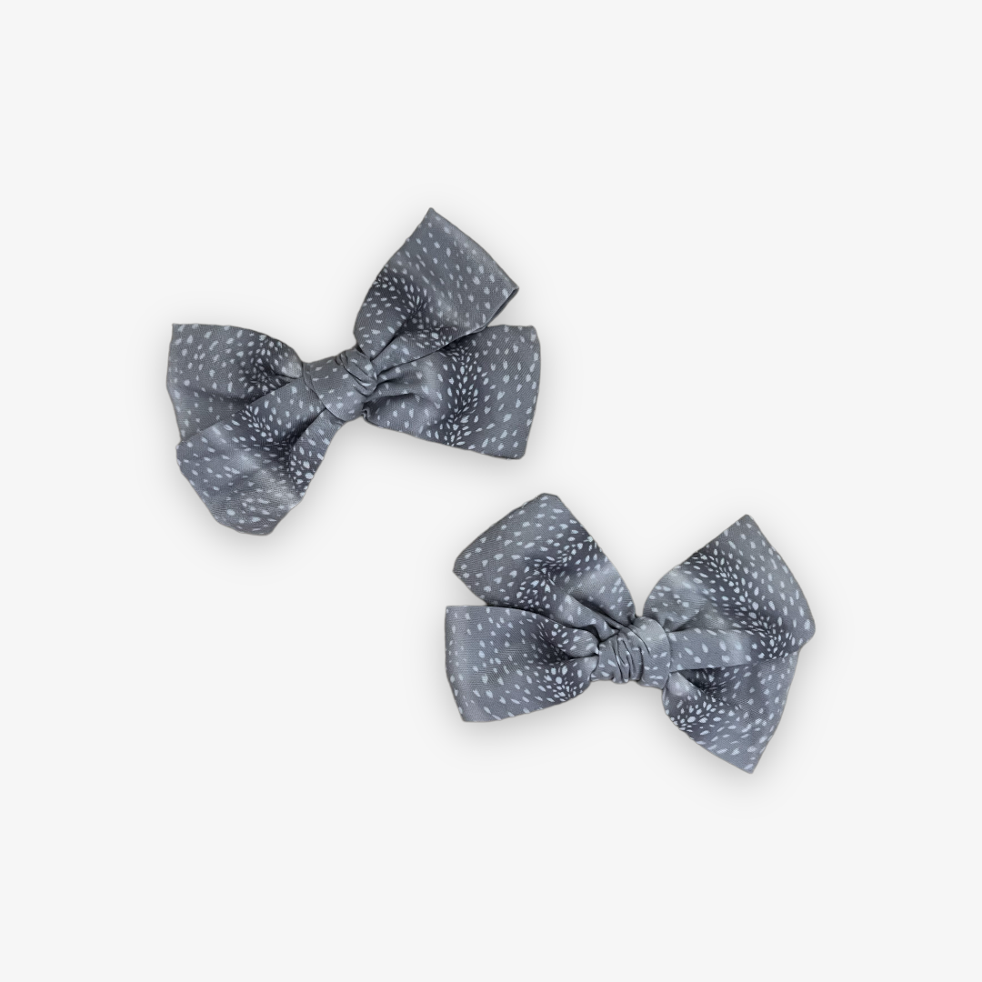 pinwheel bow on clip set || doe