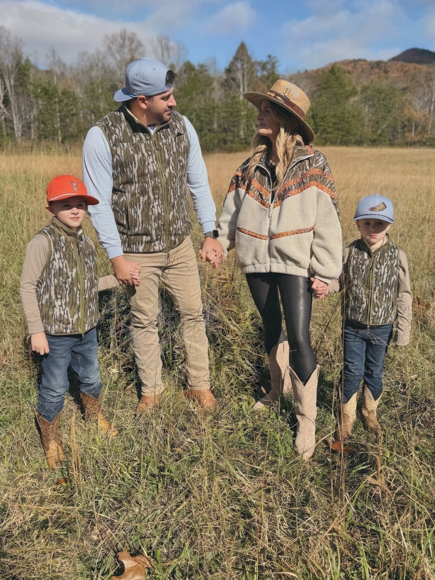 fleece & sherpa vest || original bottomland & mallard sky (adult)