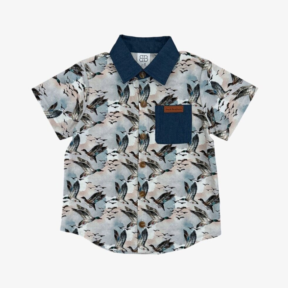 nash button down || mallard sky