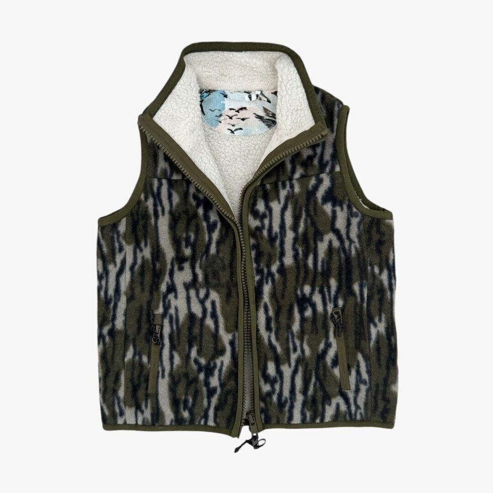 fleece & sherpa vest || original bottomland & mallard sky (child)