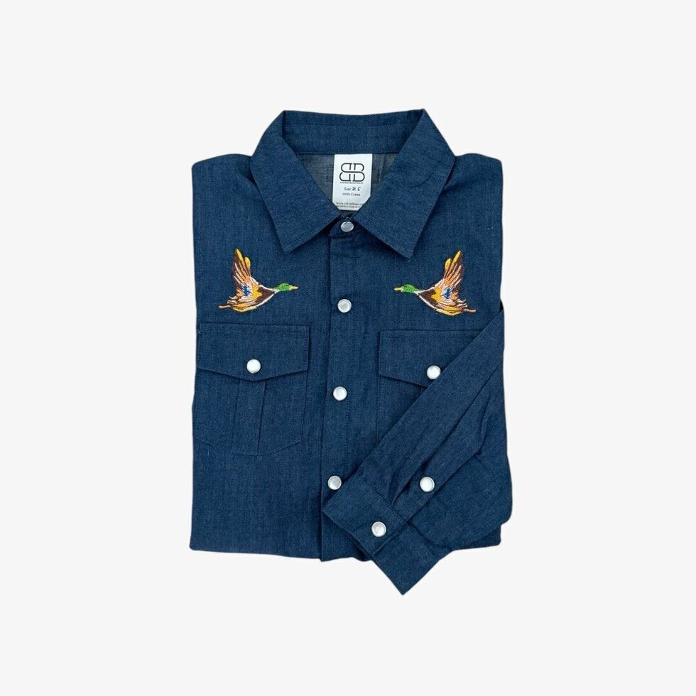 redford pearl snap || mallard denim