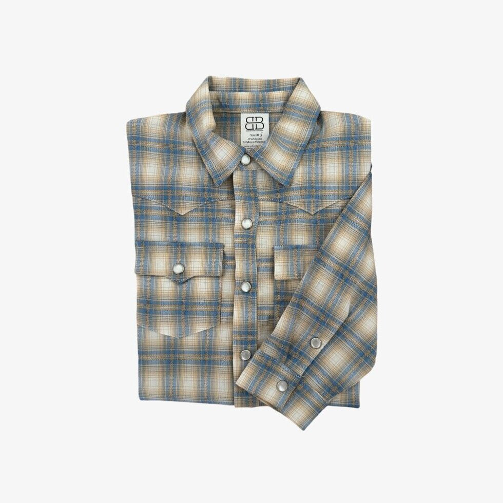 kasey button down || blue plaid