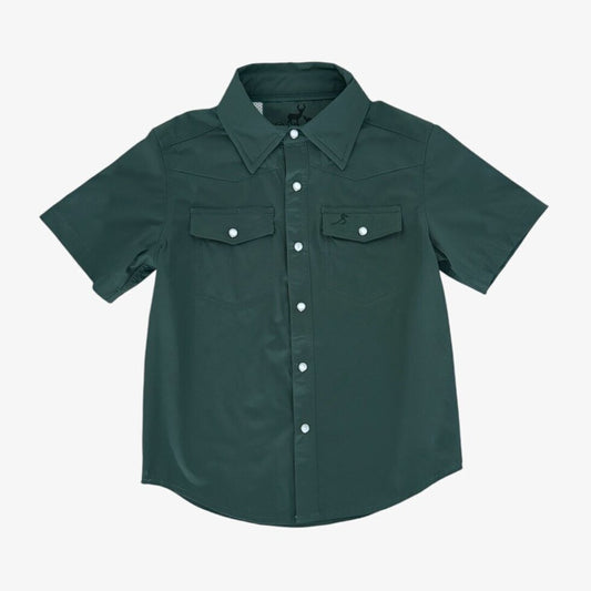 performance pearl snap || mallard green