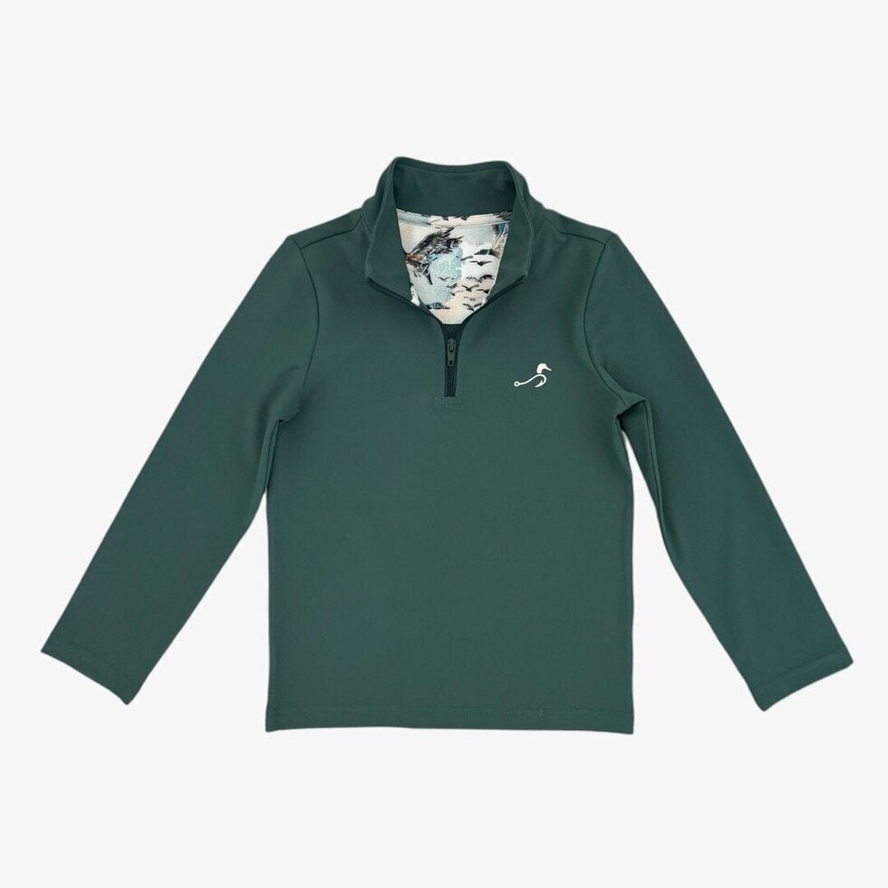beau quarter zip UPF 50+ || mallard green
