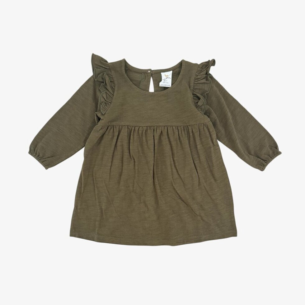 cora dress || mallard green
