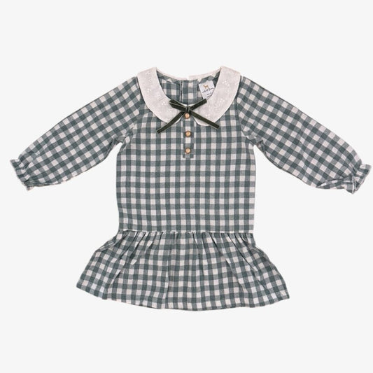 wendy dress || green plaid flannel