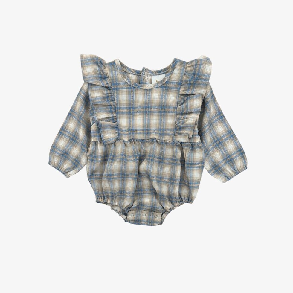 vivian bubble || blue plaid
