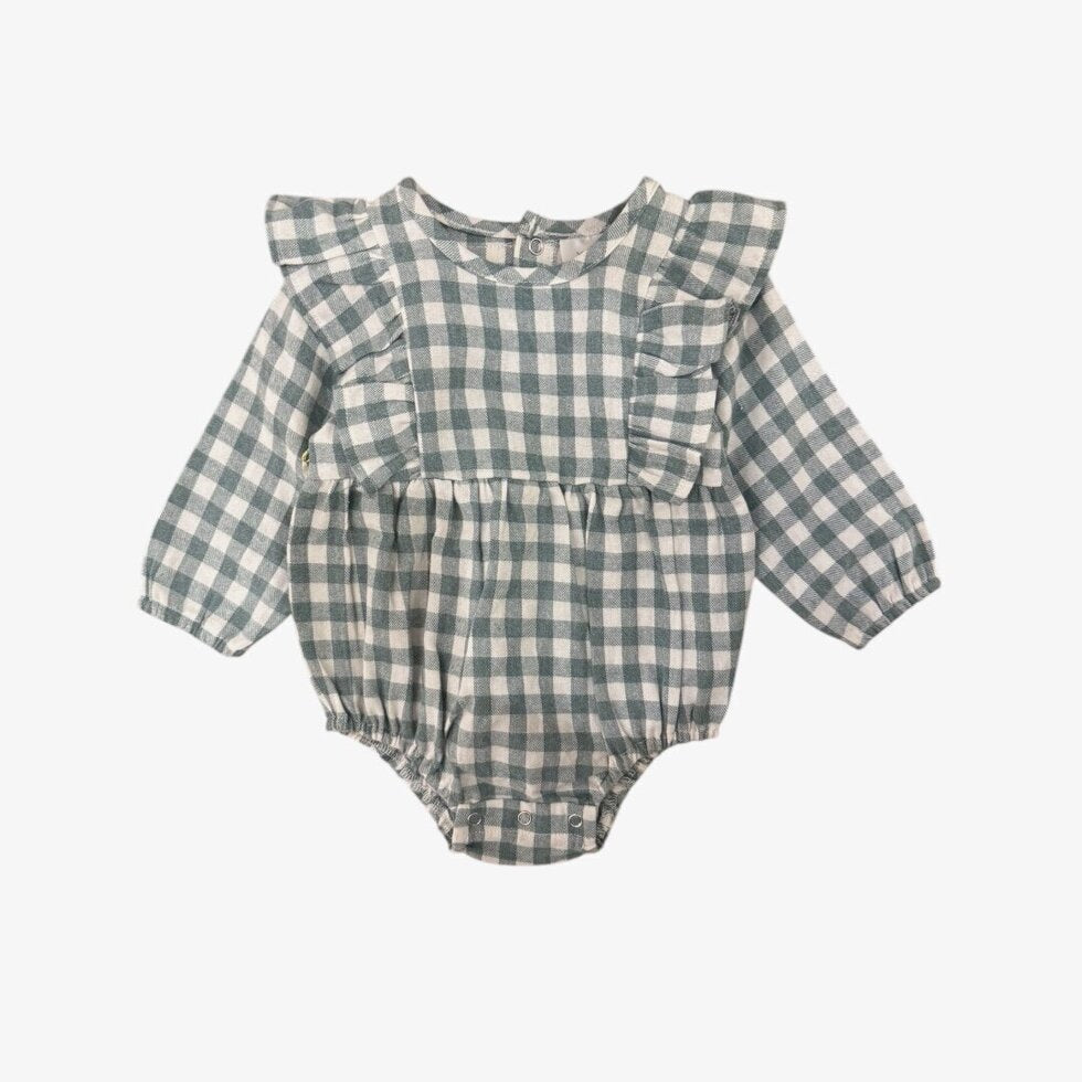 vivian bubble || green plaid flannel