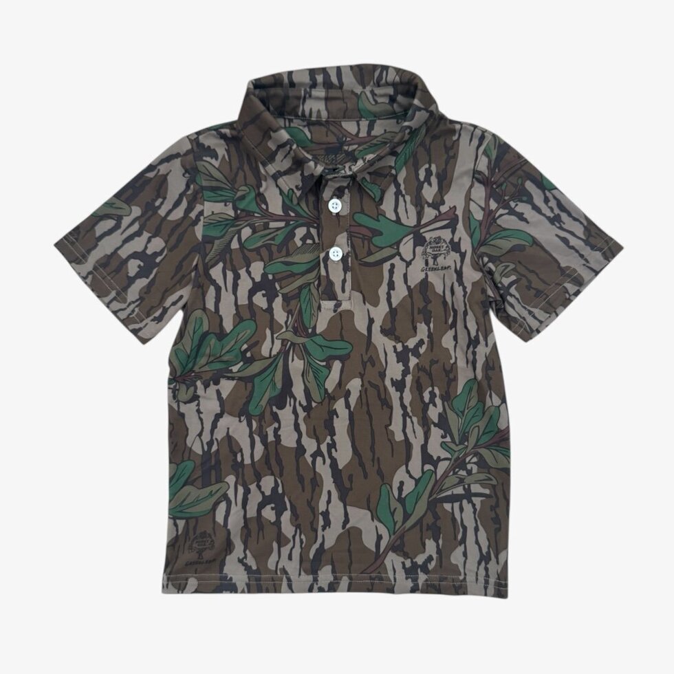 CoolShade™ scottie polo UPF 50+ || mossy oak® greenleaf (child)