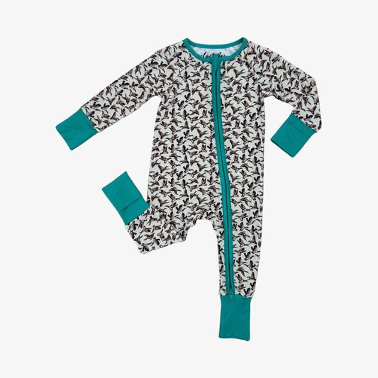 bamboo zipper pajama || delta wings