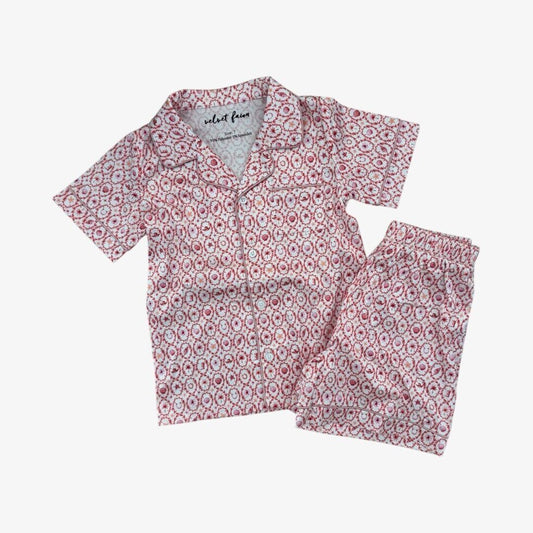 luna silky lounge set || cowgirl coral