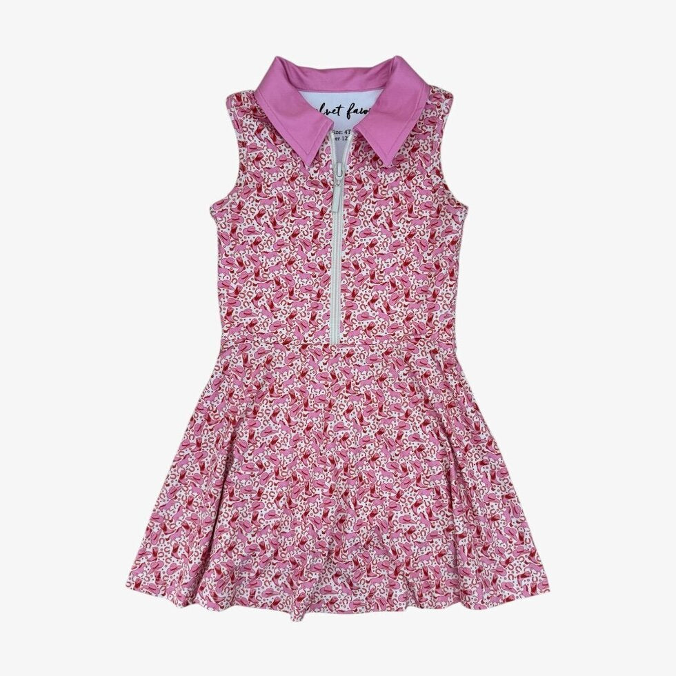 taylor performance dress UPF 50+ || seaside stampede (sunset sorbet)