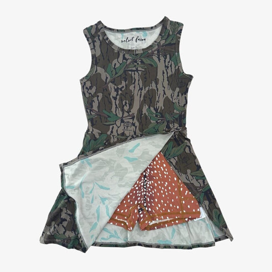 maren performance dress UPF 50+ || mossy oak® greenleaf + fawning over you