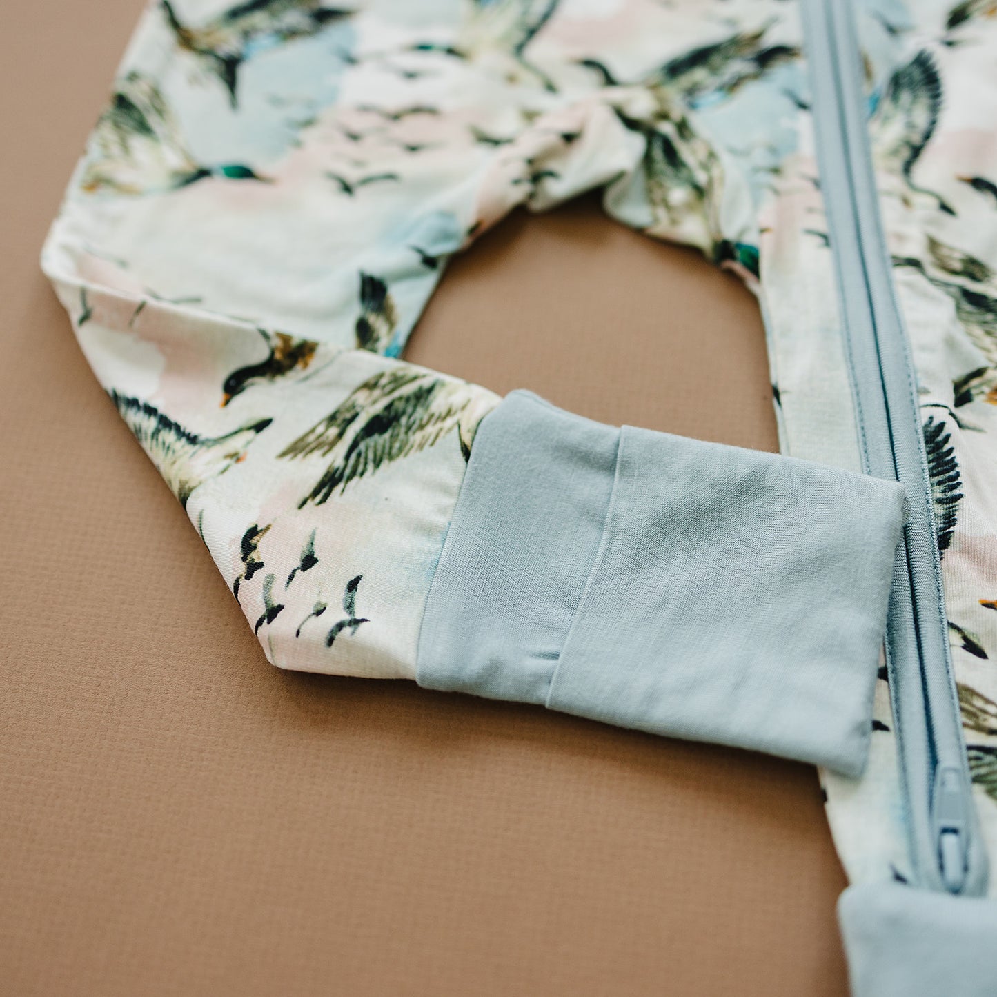 bamboo zipper pajama || mallard sky