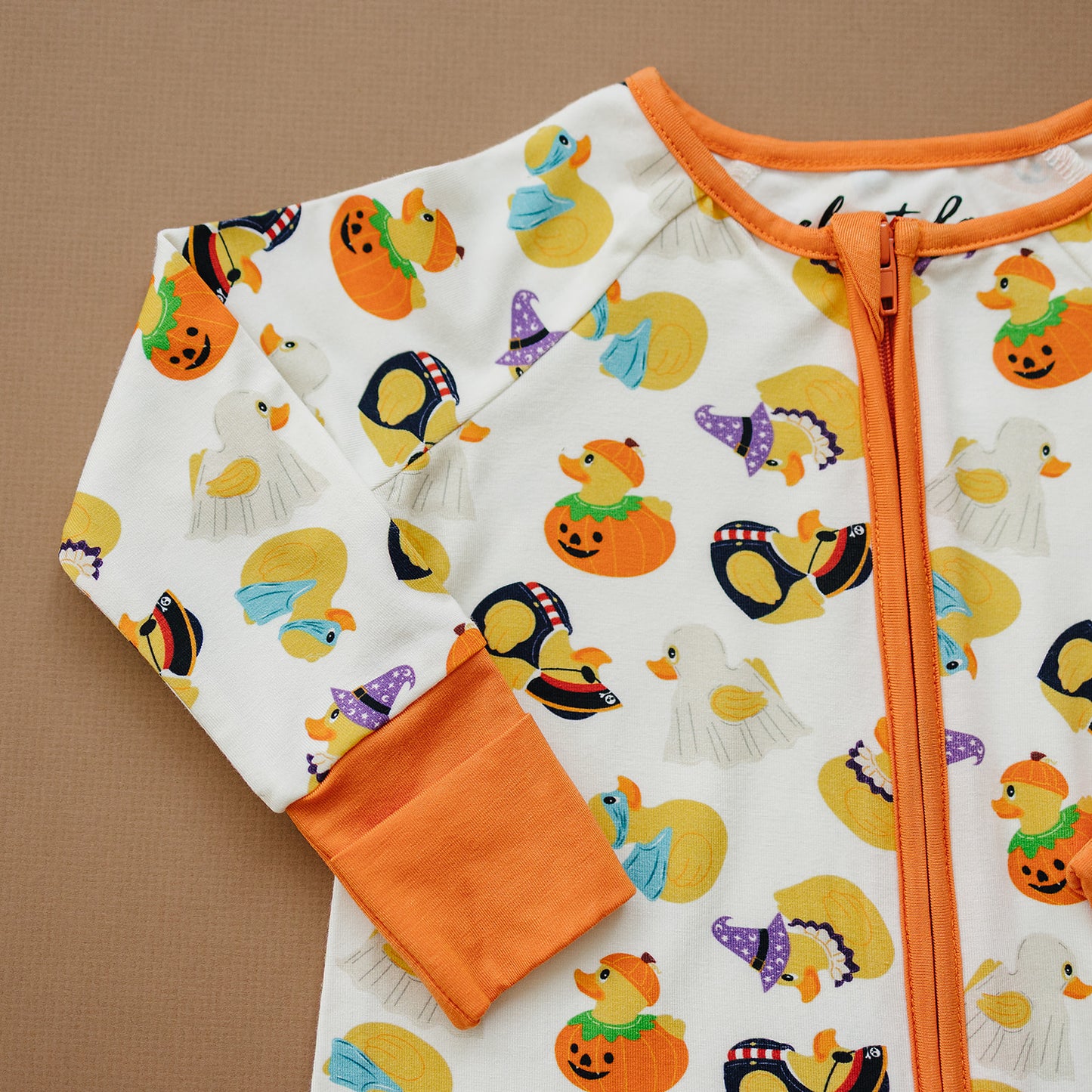 bamboo zipper pajama || spooky quack-tacular