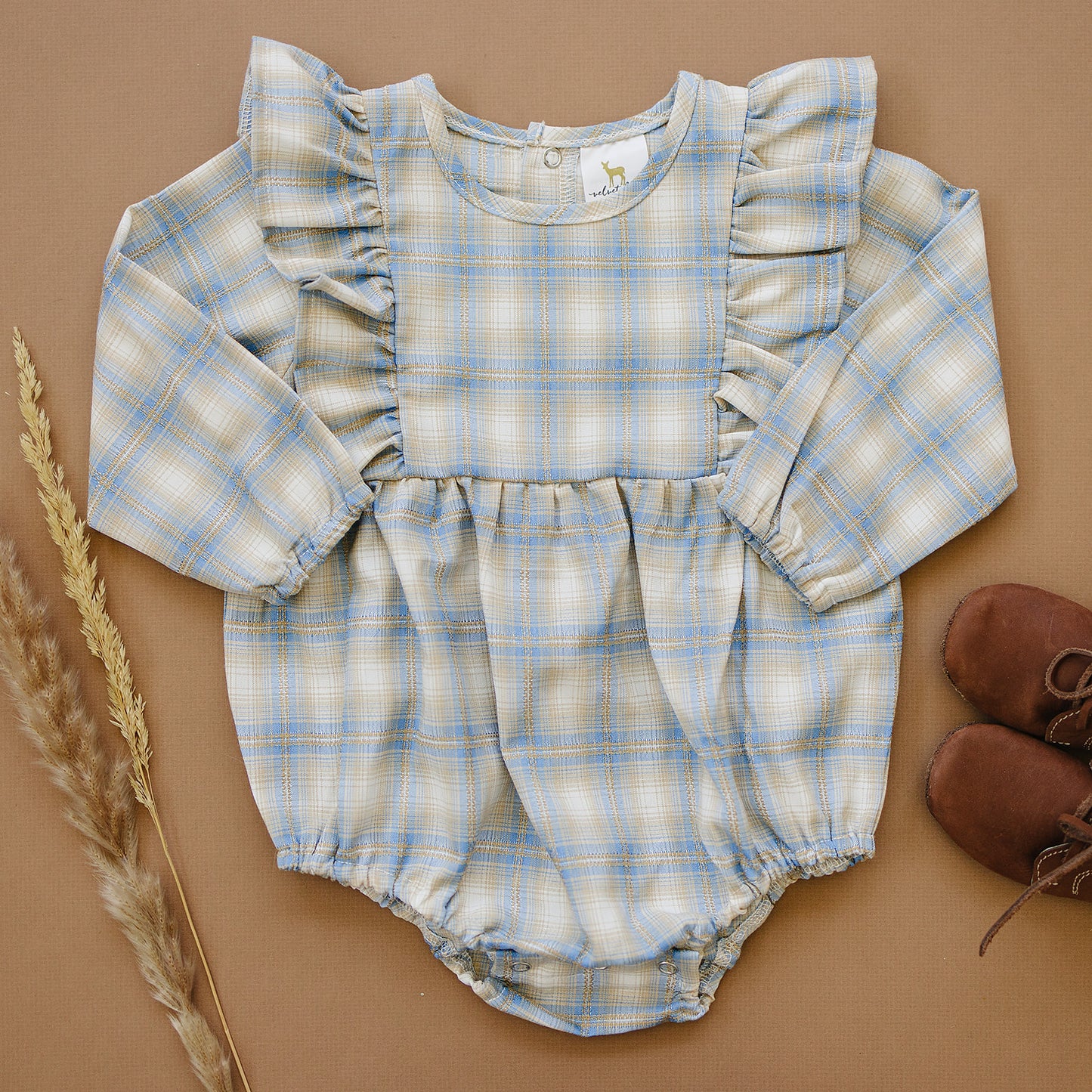 vivian bubble || blue plaid