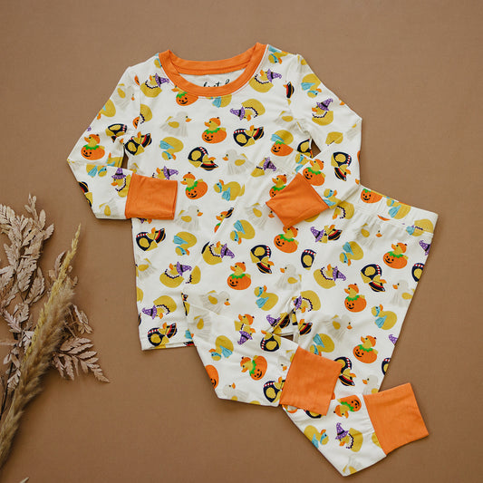 bamboo two piece set || spooky quack-tacular