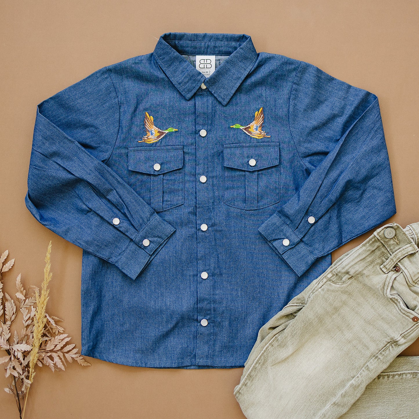 redford pearl snap || mallard denim