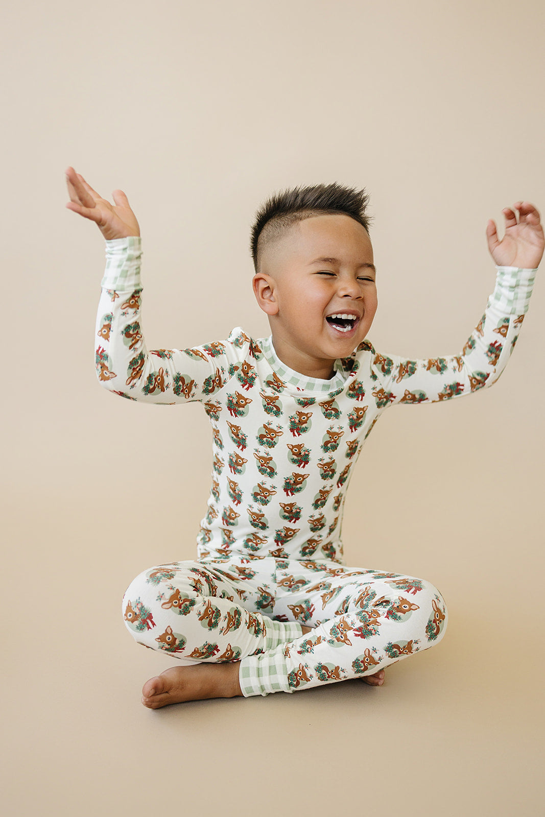 bamboo two piece set || reindeer