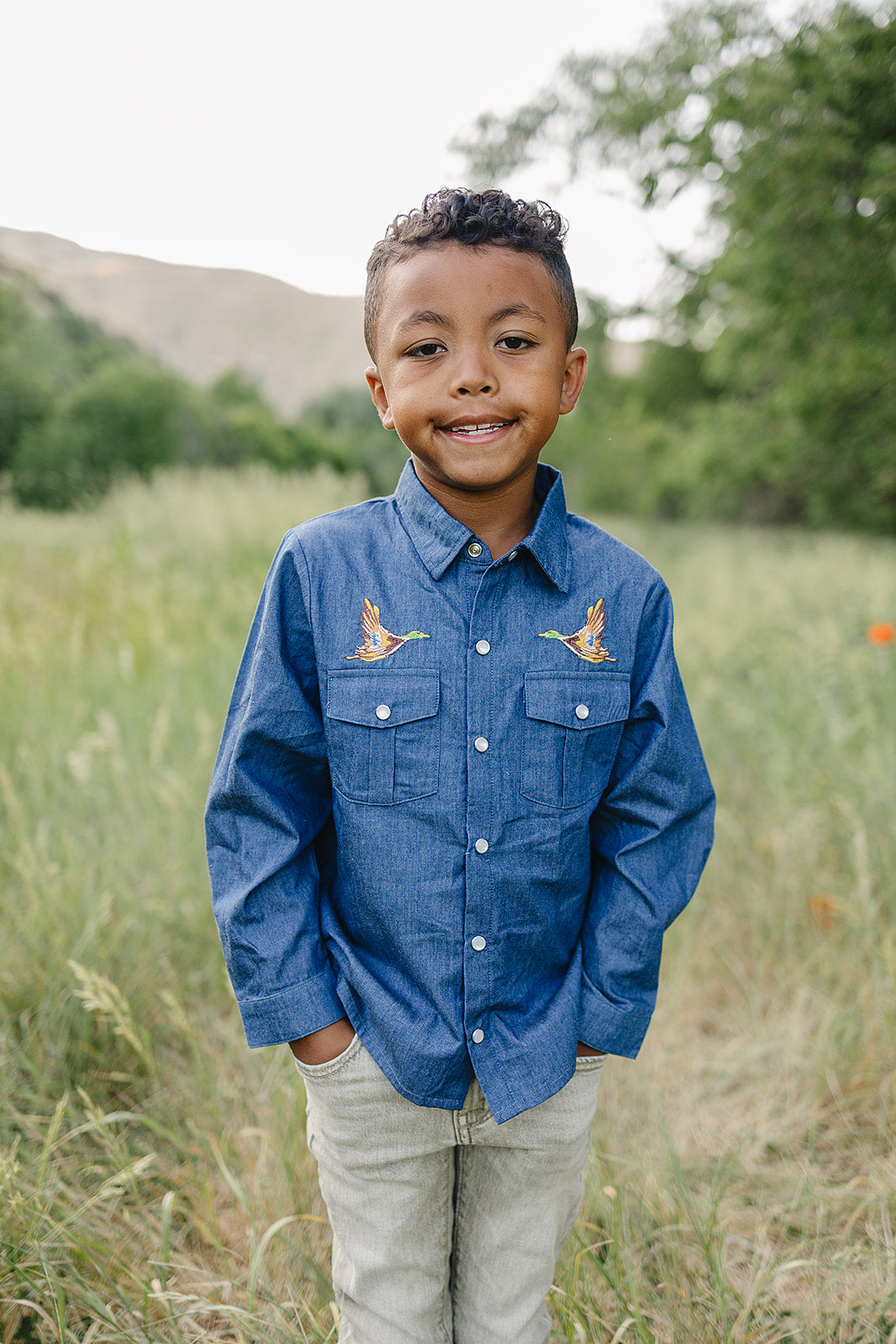 redford pearl snap || mallard denim