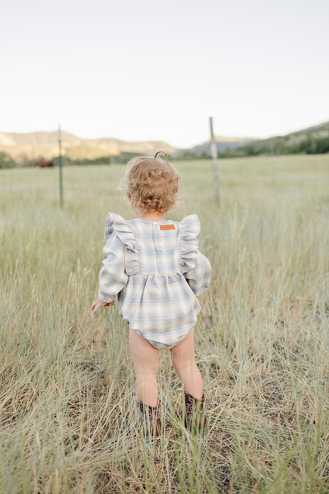 vivian bubble || blue plaid