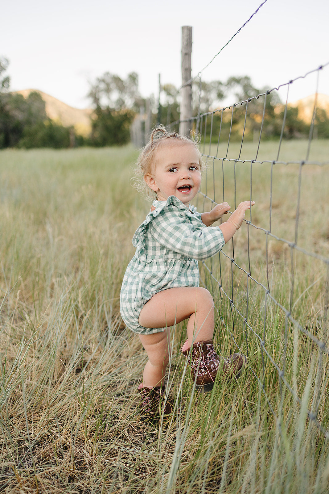 vivian bubble || green plaid flannel