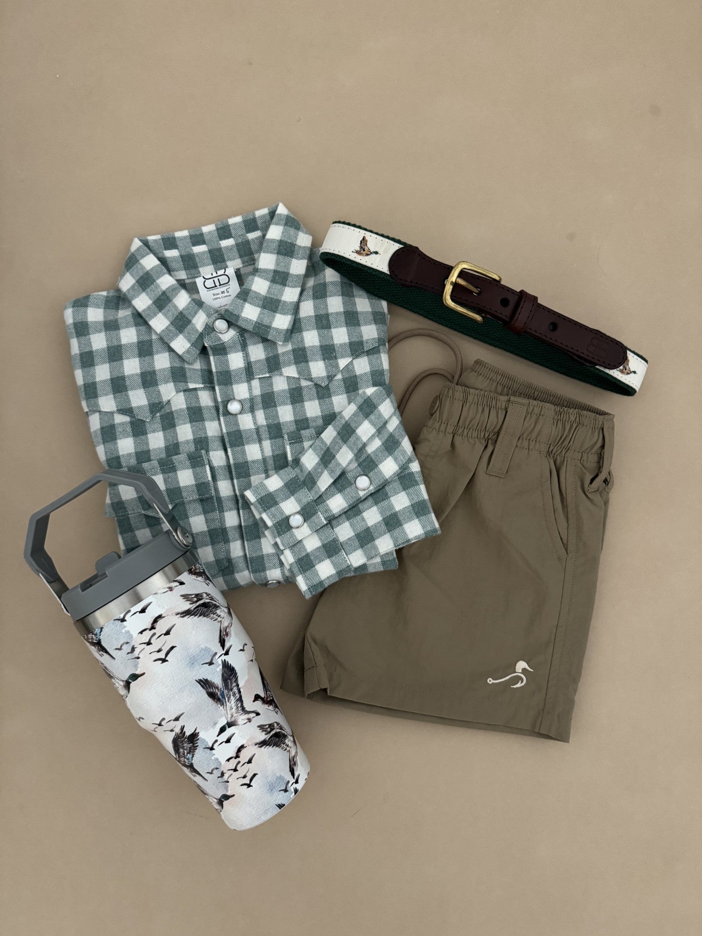 kasey button down || green plaid