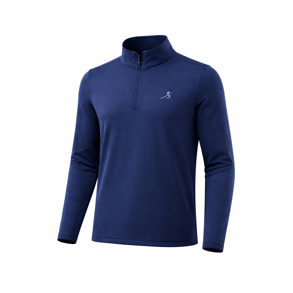 beau quarter zip || cobalt