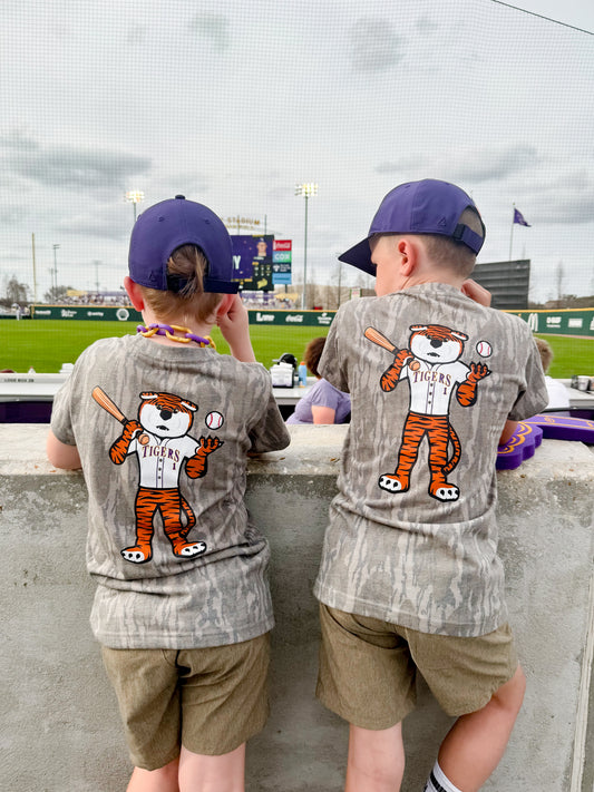 mossy oak® washed out tee || LSU™ mike the tiger baseball
