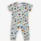 modal short sleeve pajama set || vaca mode blue