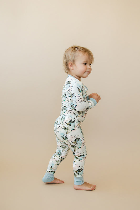 bamboo two piece set || mallard sky