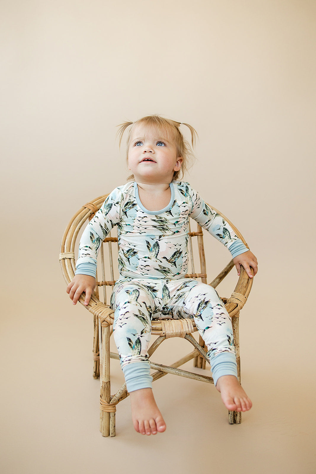 bamboo two piece set || mallard sky