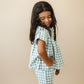 macy two piece set || green plaid
