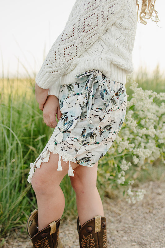 hassie skort || mallard sky
