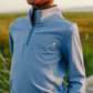 beau quarter zip UPF 50+ || lake blue