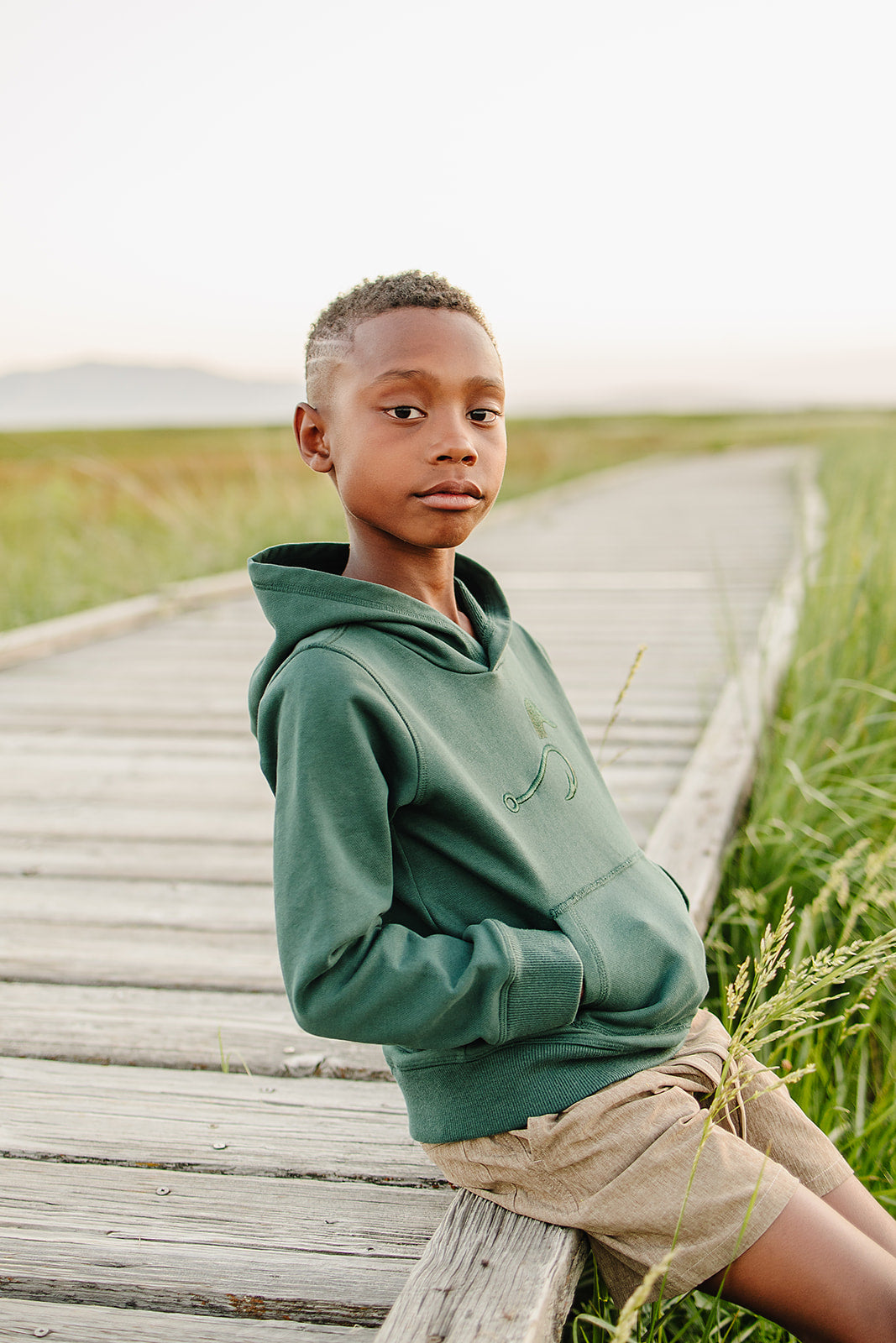 levi logo hoodie || mallard green