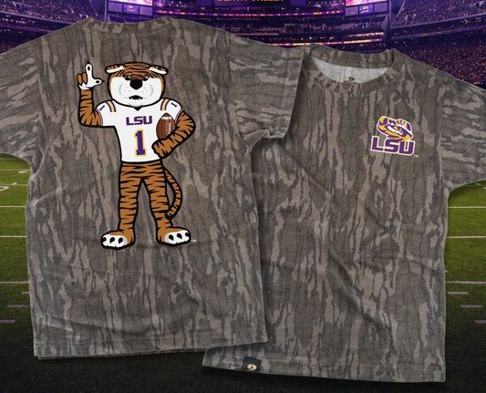 mossy oak® washed out tee || LSU™ mike the tiger football